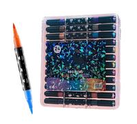 Generisch Glitter Brush Marker | Text Marker Art Supplies - Brush Tip Marker - for Adults, Kids, Teens, Beginners, Classroom, School, Office, Painting, Notebook, Birthdays