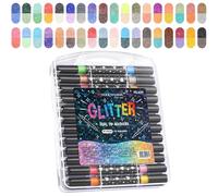 Generisch Glitter Pens - Glitter Gel Pen Set | Bright and Vibrant Pens for Writing, Crafting, Journaling and School | Conn Glitter Pen - Creative Use