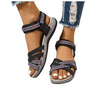 Generisch Glitter Sandals Women's Sandals Fashion Elegant Sandals Wide Dirndl Shoes Festive Evening Shoes Peep Toe Slip Sandals Wide Feet Trekking Sandals Buckle Sandals