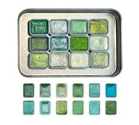 Generisch Glitter Watercolour Paint, 12 Colours Interactive Painting Set, Portable Painting Accessories for Beginners, Children, Girls, Creative Material for Home, Classroom, Home Lessons, Birthday