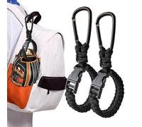 Generisch Glove Holder Clip | Pack of 2 Woven Storage Rope for Softball Mitts | With Carabiner Hook Work Glove Holder | for Training and Break Sports Equipment Pitch Backpack