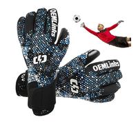 Generisch Goalkeeper Gloves, Comfortable and High Performance Reusable Breathable Football Gloves with Finger Protection for Girls Children Adults Family
