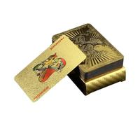 Generisch Gold Foil Poker Cards - Waterproof Playing Cards, Standard Size Board Game, Luxury Design | Ideal for Corporate Activities, Wedding Parties, Parties, Evenings, Home Game Entertainment