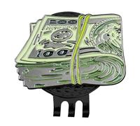 Generisch Golf Ball Marker, Magnetic Dollar Golf Hat Clip, Unique Magnetic Metal Golf Ball Marker Accessories, Dollar Clip for Men and Women