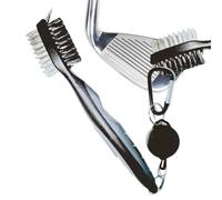 Generisch Golf Club Cleaning Brush, Ergonomic Golf Brush with Retractable Pull Cord - Sports Accessories for Golf Course Tournament Changing Room Indoor Training Bag