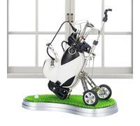 Generisch Golf Club Pens, Golf Pen Holder, Mini Golf Bag with Trolley, 3 Golf Clubs and Pens | Golf Souvenirs, Funny Christmas Stockings for Adults, Men, Golfers, Colleagues