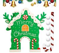 Generisch Golf Game Christmas Candy Cane Playset | Mini Golf Toy Set with House for Parties Holidays Gatherings Outdoor Indoor Garden Celebrations Living Room Camping Picnic