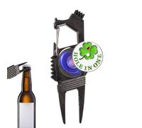Generisch Golf Pitch Mark Repair Tool - Portable Golf Divot Tool Made of Light Metal - Lightweight Accessories with Beer Opener for Players Teenagers Beginners to Advanced