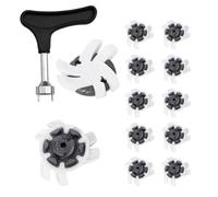 Generisch Golf Shoe Spikes, Anti Slip Golf Cleats, 0.79 Inches 12 Pieces Quick Twist Replacement Points, Lightweight Traction Studs, Ideal for Outdoor Trainers, Courts, Courses and Turf Performance