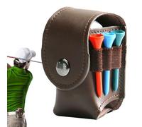 Generisch Golf Tea Ball Bag - Leather 10 x 5 cm | Golf Waist Bag | Golf1 Bag1 | Portable Accessory Holder for Tees, Balls, Scoring Utensils, Training, Course Use and Daily Play