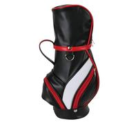 Generisch Golf Wine Bag - Insulated Wine Cooler Bag | Portable PU Leather Wine Bottle Carrier with Shoulder Strap, Perfect for Golfers, Wine Lovers, Travel, Picnics and Golf Course, Black Red, Siehe