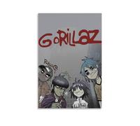 Generisch Gor-illaz Band For Room, Aesthetic Canvas Wall Art, Bedroom Decor Poster, 12 x 18 Inches (30 x 45 cm)