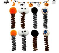 Generisch Gothic Cat Toys, Cat Ball Toys Halloween - 8 Pieces Shuttlecocks Interactive Game for Kittens Toy for Indoor Use