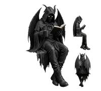 Generisch Gothic Decoration | Scary Aesthetics in Resin | Reading Skeleton Decorative Figure for Desk | for Birthday, Housewarming, Party, Home, Office, Living Room, Bedroom