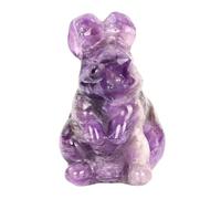 Generisch Gothic Rabbit Statue, Polished Crystal Bunny, 4 x 3 Inch Figurine with, Cartoon Animal Carving Ornament, Spooky Decor with Vintage Style, Table Decoration for Home and Desk