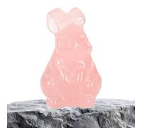 Generisch Gothic Rabbit Statue, Polished Crystal Bunny, 4 x 3 Inch Figurine with, Cartoon Animal Carving Ornament, Spooky Decor with Vintage Style, Table Decoration for Home and Desk