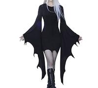 Generisch Gothic Women's Costumes, Bat Cape, Women's Bat Costume for Adults, Medieval Vampire Costumes, Witches, Cosplay, Steampunk Rave Halloween Costume, Festival, Carnival