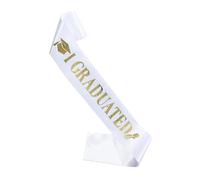 Generisch Graduate Sash, Graduation Stolen | Graduation Shoulder I Have Graduate | Seniors Ribbon Scarf Common School Favours for Adults Women Men Men, White, Siehe Beschreibung