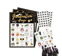 Generisch Graduation Bingo Game - 24 Player Activities for Graduation - College Graduation Hall Game for Friends, Colleagues, School College & University