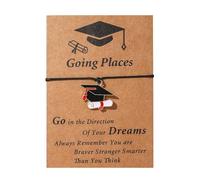 Generisch Graduation Bracelet For Him/Her Bracelets For Women Men, 2024 Doctor High School Inspirational For Classmates Men's Watch Quartz with Leather Strap, one size, Zinc alloy, No gemstone