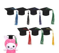 Generisch Graduation Hat Toper Kit, Grade Hat Decorations Kit - 7 x Graduation Wine Bottle Decorations with Tassels, Miniature Hat, Photo Props for Nurseries in the Classroom, Diploma, Ceremony