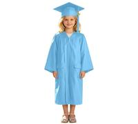 Generisch Graduation Weave Pattern Dress with Pockets for Stag Night Party (Sky Blue, 8-9 Years)