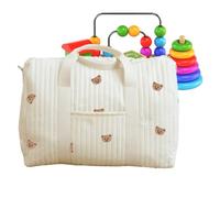 Generisch Grande Sac à Langer Cabas - Sac Week End Brodé Format | de Voyage Nomade | Utilisation Gym Travail École Parc Shopping Sorties Quotidiennes, multicoloured, rabbit