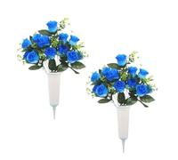 Generisch Grave Flowers - Realistic Artificial Flower Bouquet for Graves - Flowers for the Grave - For Terrace Sunday Funeral Graveside Lawn