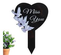 Generisch Grave Markers, Grave Steles for the Garden, Black Waterproof