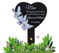 Generisch Grave Markers, Grave Steles for the Garden, Black Waterproof