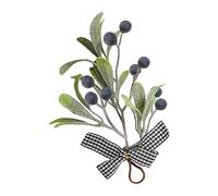 Generisch Green Christmas Mistletoe, Winter Decorative Artificial Mistletoe with Bow, Christmas Decoration for Wreaths, Garlands, Door Handles, Fireplace, Porch Yard, Entrance Area