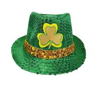Generisch Green Hat, Irish Sequin Headwear, Party Decoration, Saint Patrick's Day, Funny Hats, for Women, Men, Adults, Children, Teenagers, Celebration, Holiday, Parade, Dance, Cosplay, Stage