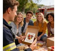 Generisch Greeting and Congratulations Cards, Fire Brigade Motif, Portable , Compact Greeting Card, for Women, Family, Birthday, Easter, Door, Home, Desk, Backpack and Holiday