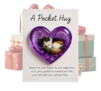 Generisch Greeting Card Display - 8cm x 3.15" | Heart Shaped Cat | Greetings Birthday Card Cute Cat | for Teens, Family, Friends, Grandma, Wife, Husband