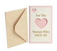 Generisch Greeting Card, Handwritten Portable Postcard, Thank You Card for Mother's Day, Suitable for Student Dorm, Apartment, Study, Party, Indoor and Outdoor, Bedroom when Travelling