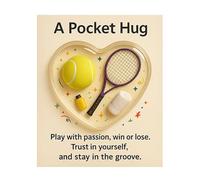 Generisch Greeting Card - Mini Portable Heart Shaped Sports Theme | Inspirational Note Card | Business Trip Home Outdoor School Men Women Girls Teens Athletes