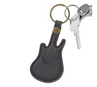 Generisch Guitar Pick Box, Bass Pick Holder - Guitar Pick Organizer with Ring P, PU Leather Pick Keychain Bag, Key Holder Accessories for Adults, Music Lovers
