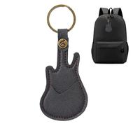 Generisch Guitar Pick Case, Guitar Pick Box - Pick Bag with Ring | PU Leather Musical Instrument Accessories Plectrum Keychain Cases for Keychains, Picks, Bags