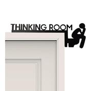 Generisch Gupcaqosjw Thinking Room Door Sign, Bathroom Sign "Thinking Room" Over The Door | Door Frame Corner Wooden Sign Decorations - Creative Window Door Frame Decoration, Unique