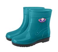 Generisch Half-height women's wellington boots, lightweight, comfortable rain boots, fashionable, breathable rain shoes, non-slip, waterproof work boots, garden ankle boots, suitable rainy day