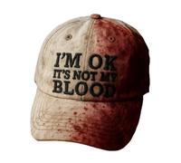 Generisch Halloween Baseball Cap, Baseball Hat, I'm Ok, It's Not My Blood Caps Halloween Unisex Horror Hat, Women Men Unisex Cap, Halloween Hat, khaki, One Size