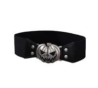 Generisch Halloween Belt with European and American Pumpkin Head Alloy Buckle, Fashionable and Versatile Waist Seal Decoration Silicone Spray Bottle Travel, a, One Size
