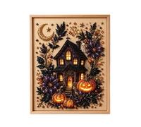 Generisch Halloween - Cat Moon Pumpkin, DIY Crystal Art Canvas Kit