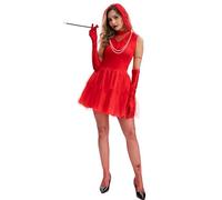 Generisch Halloween Costumes Ghost Bride Costumes Masquerade Party Cosplay Costume Vampire Demon Queen Costumes Adult Women Cosplay Gothic Wedding Dress Evening Dress