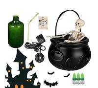 Generisch Halloween Decor - Witches Cauldron Cast Iron | Halloween Black Cauldron with Diffuser | Exquisite Kettle Party Decoration Hall0ween Pot Holder for Living Room Desktop Fireplace Bedroom