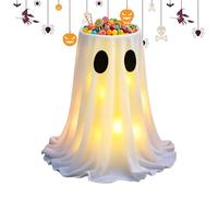 Generisch Halloween Decorations | 8 Modes LED Lights Candy Bowl - Standing Halloween Candy Holder, for Outdoor Yard Garden Home Patio Walkway Landscape Lawn House