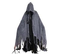 Generisch Halloween Hooded Cape Witch Cosplay Accessories Adults Children Costume for Masquerade, Halloween, Family Party, Cape Vampire Costume (80-170 cm, Red/Green/Grey Black Veil)