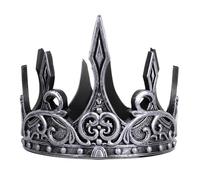 Generisch Halloween King - Royal Tiara Headwear, Adjustable Royal Headwear, Halloween Costume Royals Costume, Medieval Royal Crowns | Luxury Prom Wedding Hall