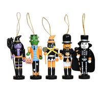 Generisch Halloween Nutcracker Ornament Set - 5 Pieces Holiday Decorations - Halloween Nutcracker, as Decoration for Tree, Holidays, Home, Office, Classroom, and Ghost House
