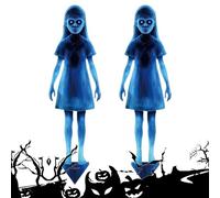 Generisch Halloween Outdoor Decoration | Two Ghost Poles | Ghost Sign Decoration for Outdoor Cemetery Lawn Driveway Entrance Haunted House Photo Background